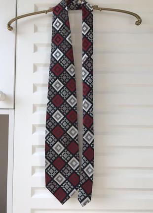 Вінтажний галстук діор класичний жіночий краватка ромби
