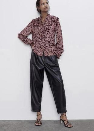 Леопардовая рубашка zara 5