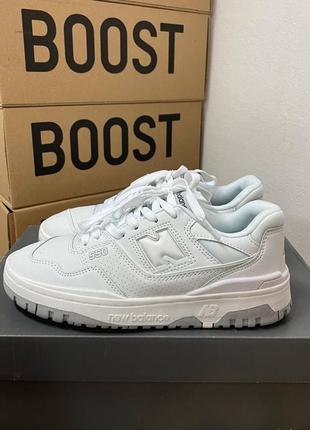 Женские кроссовки кожаные new balance 550 белые