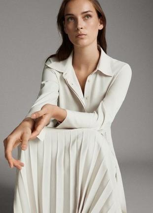 Платье с юбкой плисе massimo dutti5 фото