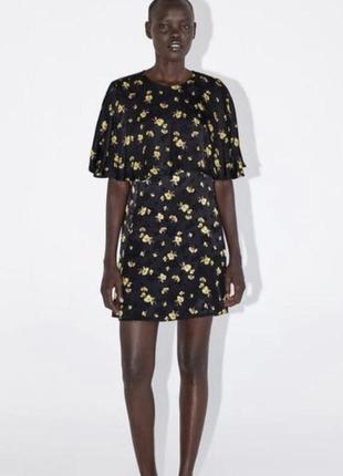 Платье zara в цветы4 фото