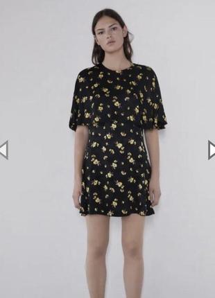 Платье zara в цветы5 фото
