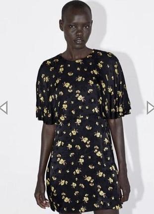 Платье zara в цветы3 фото