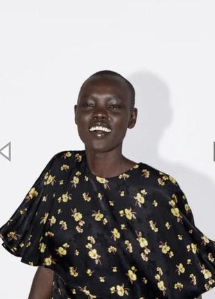 Платье zara в цветы2 фото
