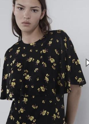 Платье zara в цветы6 фото
