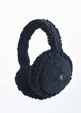 Навушники жіночі чорні +вельвет kn-01