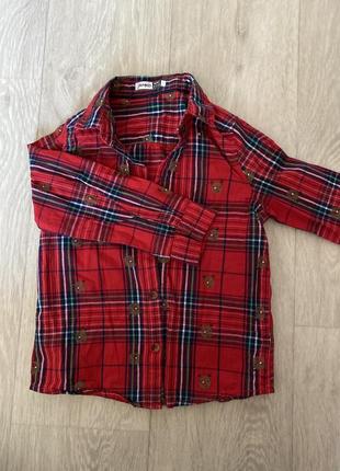 Дитяча сорочка з новорічним принтом(олені)