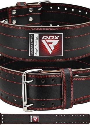 Пояс для важкої атлетики rdx leather black l1 фото