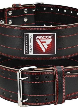 Пояс для важкої атлетики rdx leather black l8 фото