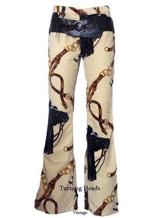 Винтажные брюки брюки брюки с ремнем dolca&gabbana