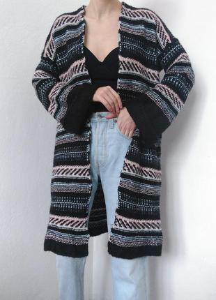 Шерстяной кардиган мохер свитер черный джемпер шерсть пуловер реглан лонгслив кофта шерсть3 фото