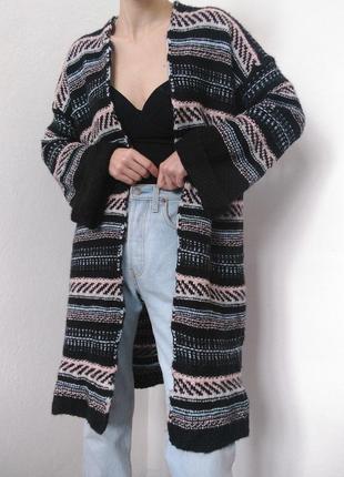 Шерстяной кардиган мохер свитер черный джемпер шерсть пуловер реглан лонгслив кофта шерсть5 фото