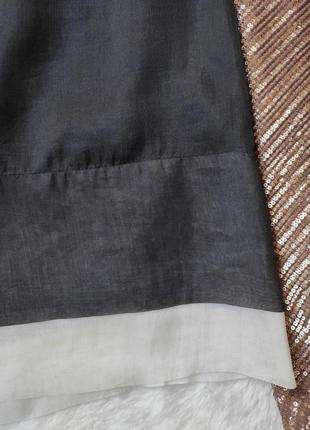 Натуральное шелковое платье шелк черное с белым шелком короткое мини сарафан двухцветное  zara7 фото