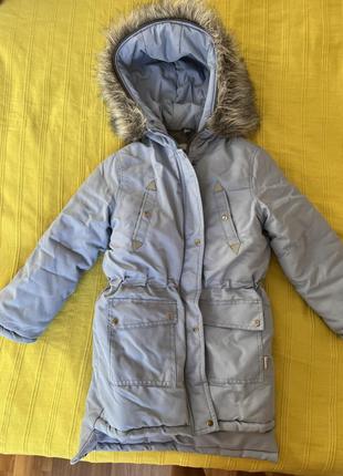 Зимова куртка р. 134. ідеальний стан, колір трохи яскравіший. заміри на фото