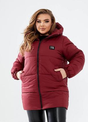 Жіноча зимова куртка батальних розмірів1 фото