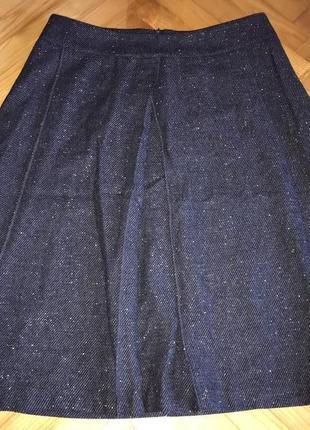 Betty jackson синяя дизайнерская шерстяная юбка! р.-101 фото