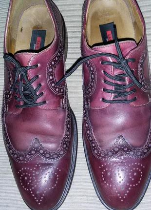 Кожаные туфли -бронги немецкого бренда lloyd размер 42 (28,7 см)2 фото