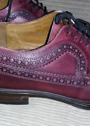 Кожаные туфли -бронги немецкого бренда lloyd размер 42 (28,7 см)7 фото
