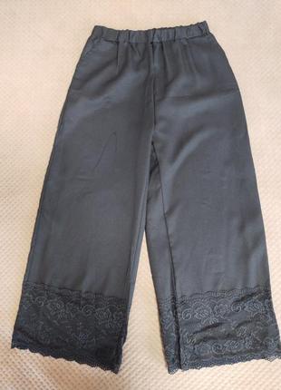 Женские брюки с сетевыми вставками shein
