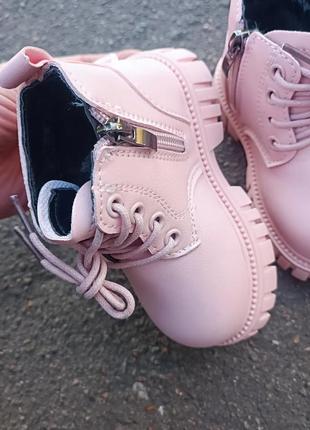 Зимові черевики для дівчат зимове дитяче взуття термо взуття