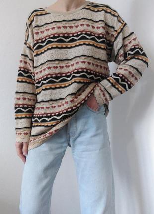 Винтажный свитер хлопок джемпер пуловер реглан лонгслив кофта винтаж6 фото