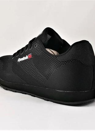 Мужские кроссовки reebok classic черные рибок классик (размеры: 44)8 фото