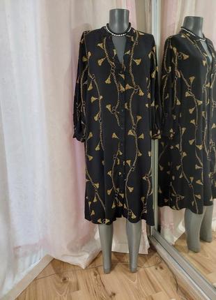 Вискозное платье 👗 рубашка большого размера