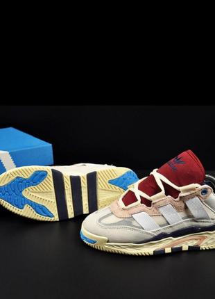 Кроссовки женские adidas niteball beige &amp; burgundy4 фото