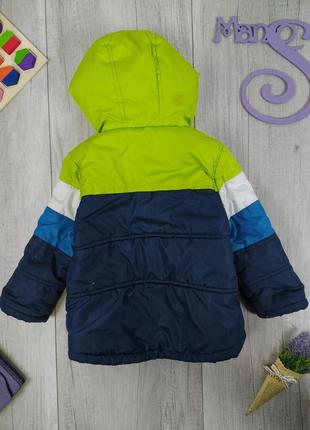 Куртка демісезонна для хлопчика liegelind колір синій салатовий розмір 865 фото