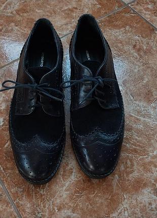 Туфли кожа+замш roberto santi