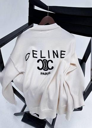 Кардиган в стиле celine удлиненный молоко черный3 фото