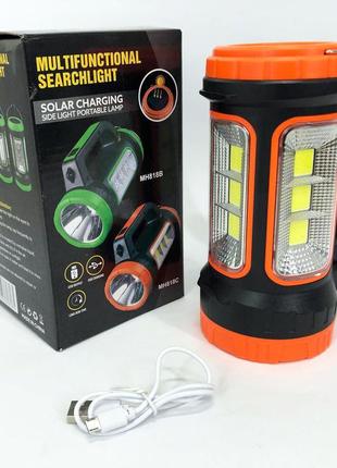 Кемпинговый фонарь xbl 818c-3w+cob, фонарь-светильник аккумуляторный кемпинговый. цвет: оранжевый