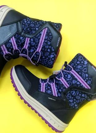 Зимние сапоги ботинки для девочки geox j roby wpf1 фото