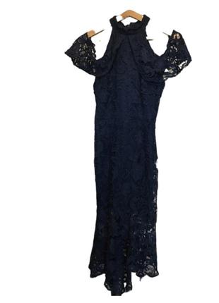 Платье волан кружево кружевное модное шикарное длинное  от quiz1 фото