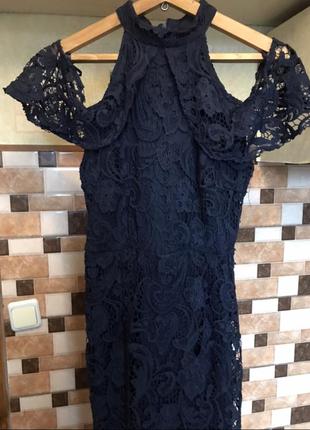 Платье волан кружево кружевное модное шикарное длинное  от quiz5 фото