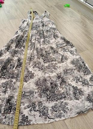 Платье миди сарафан с льном h&m2 фото
