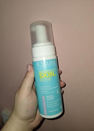 Пінкп для вмивання eveline perfect skin acne