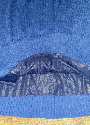 Синя вовняна спідниця плісе в’язана спідниця міді плісерована юбка wolford юбка плисе шерстяная юбка на резинке вязаная юбка3 фото