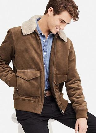 Чоловіча куртка - авіатор із штучної замші uniqlo!