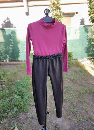 Кожаные лосины с утеплителем 2