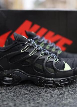 Nike air max tn terrascape plus black green, кросівки чоловічі найк аір макс тн чорні, кроссовки мужские найк аир макс