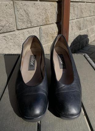 Туфли gabor натуральная кожа черные 37.5 - 38
