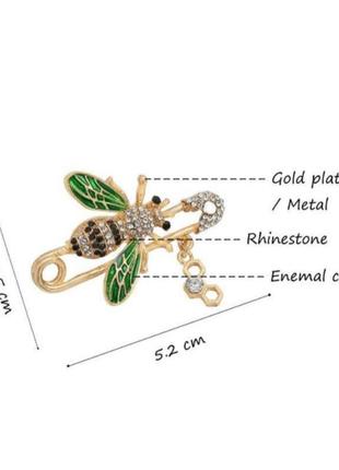 Брошка жіноча бжілка на шпильці3 фото