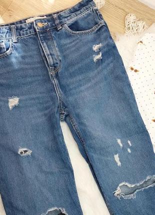Primark стильные рваные джинсы мом, размер s2 фото