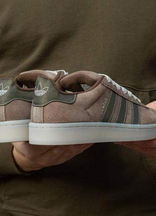 Женские кроссовки adidas campus brown khaki6 фото