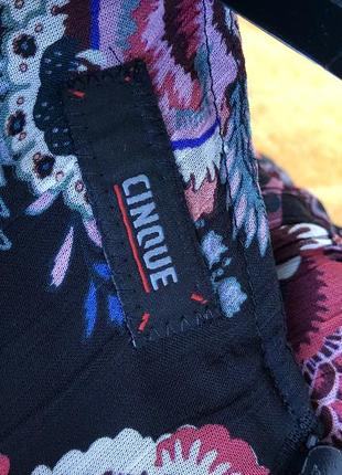 Cinque, шифоновое платье на подкладке, цветы. шелк4 фото