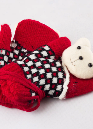 Детские варежки шерстяные с махрой tanya 03-13-3ст