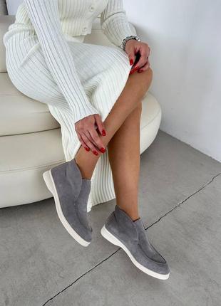 Красивные ботинки в стиле loro 😻 натуральные и качественные материалы, утепленные байечкой 🥰4 фото