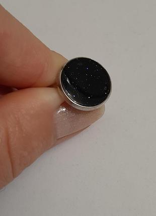 Серебряное кольцо с авантюрином 17 размер4 фото