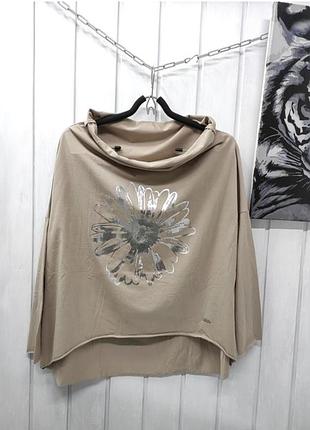 Пончо кофта паладін джемпер розовая кофта с воротником хомутом турция